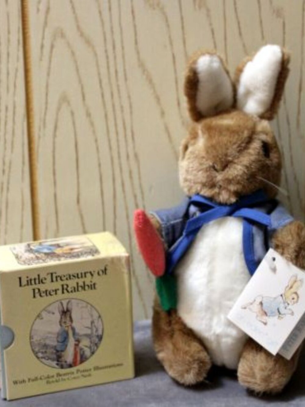 Peter Rabbit Plush Toy & Little Treasury of Peter Rabbit Books - Vintage